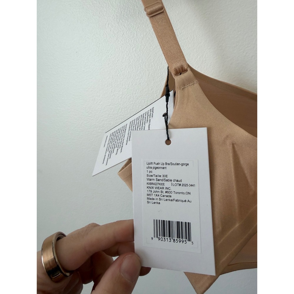 Knix Uplift Push Up Bra – Warm Sand – Women's 30E – NWT - Picture 6 of 7